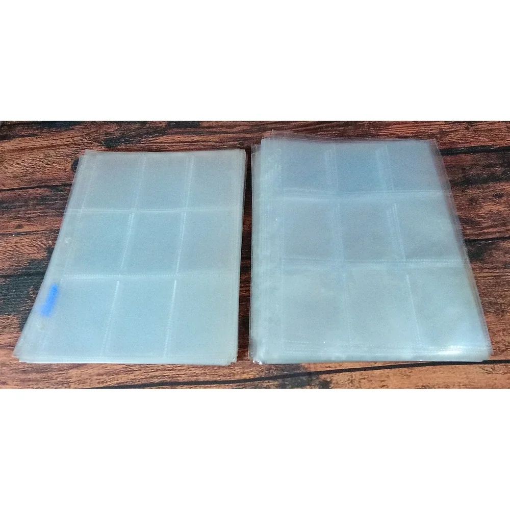 Pro-Gard 9 Pocket Trading Card Binder Pages Clear Storage Sheets 84 Count Lot